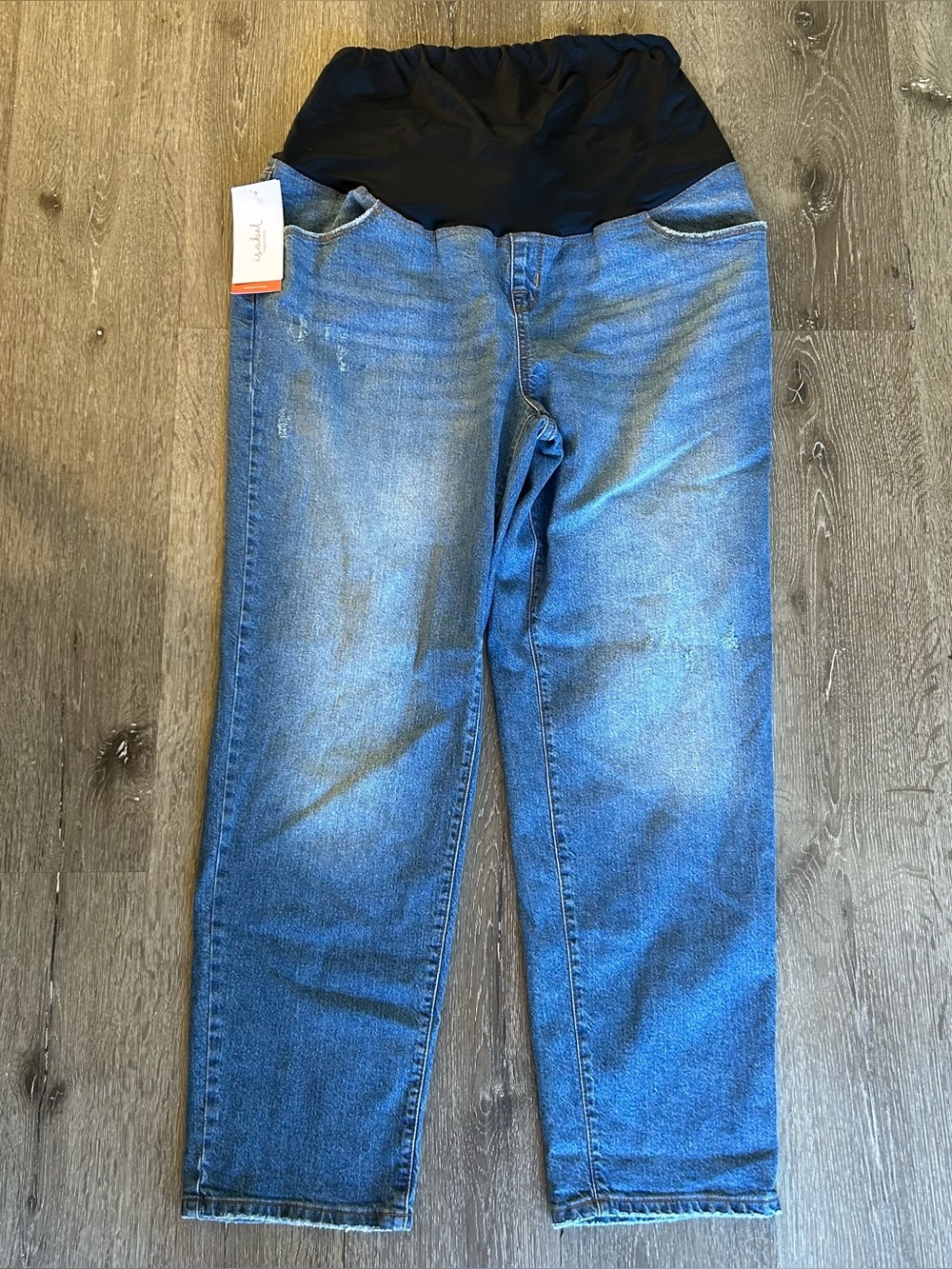 NWT Size 14 Isabel Maternity 90s Sraight Comfort Stretch Denim Jeans